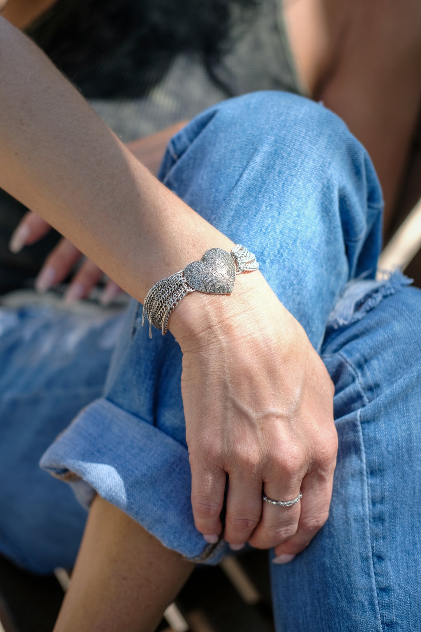 TILTED PILLOW HEART BRACELET