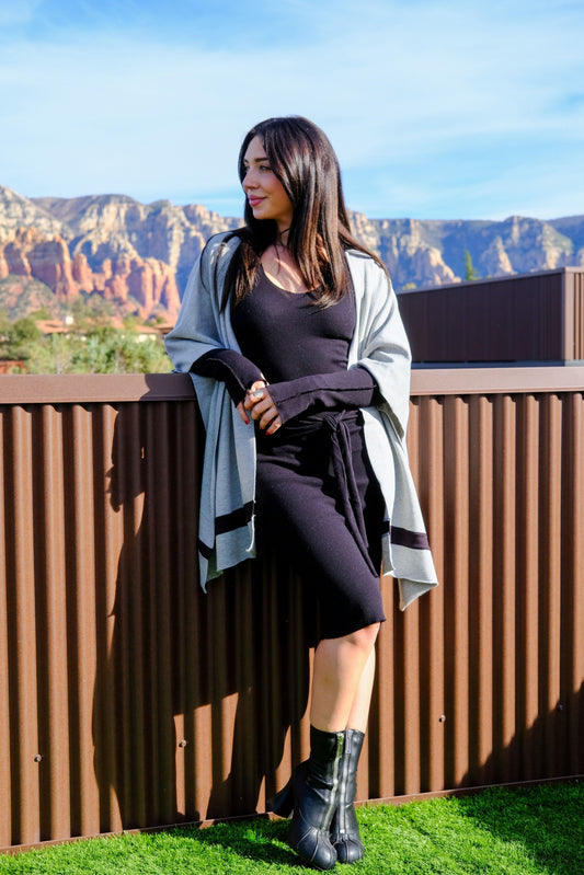 VARSITY WRAP - HEATHER GREY/COAL