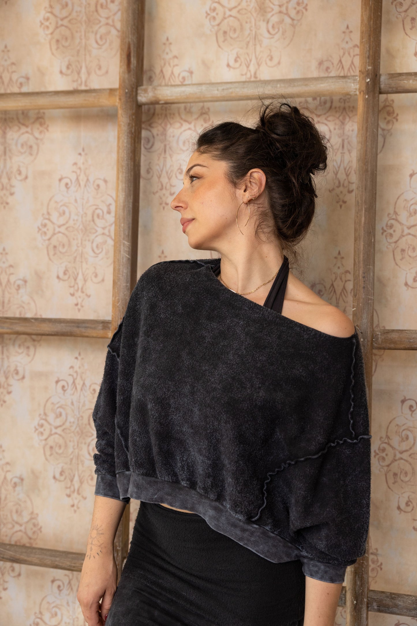REVERSE FLEECE SWEATSHIRT - VINTAGE BLACK