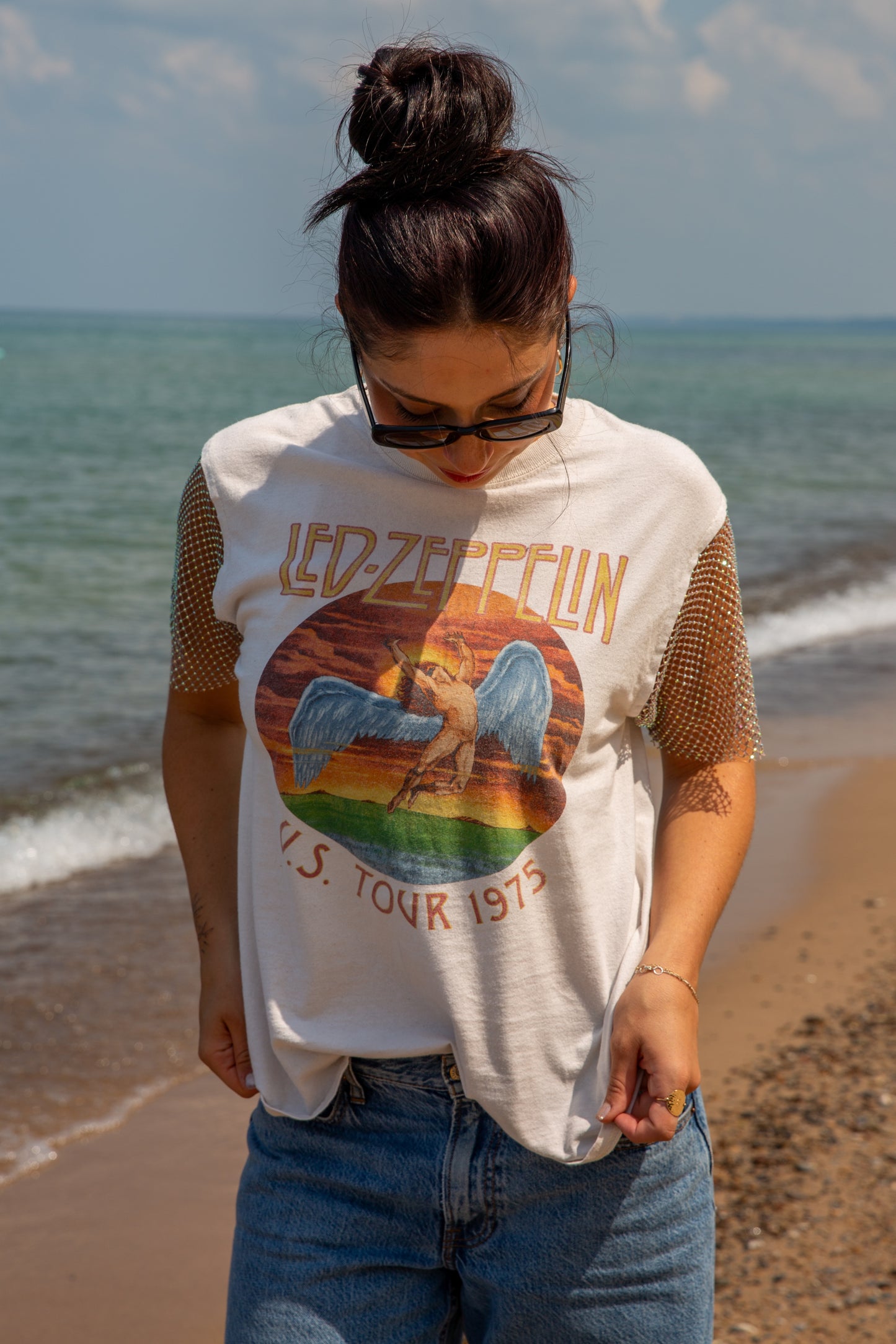 OPDNY CRYSTAL SLEEVE LED ZEPPELIN TEE