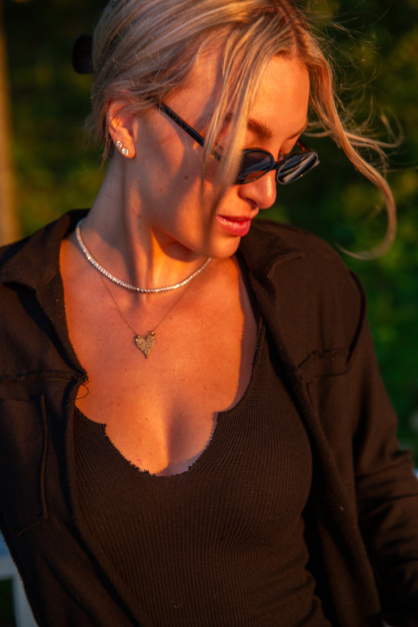 CROP FLEECE JACKET-BLACK