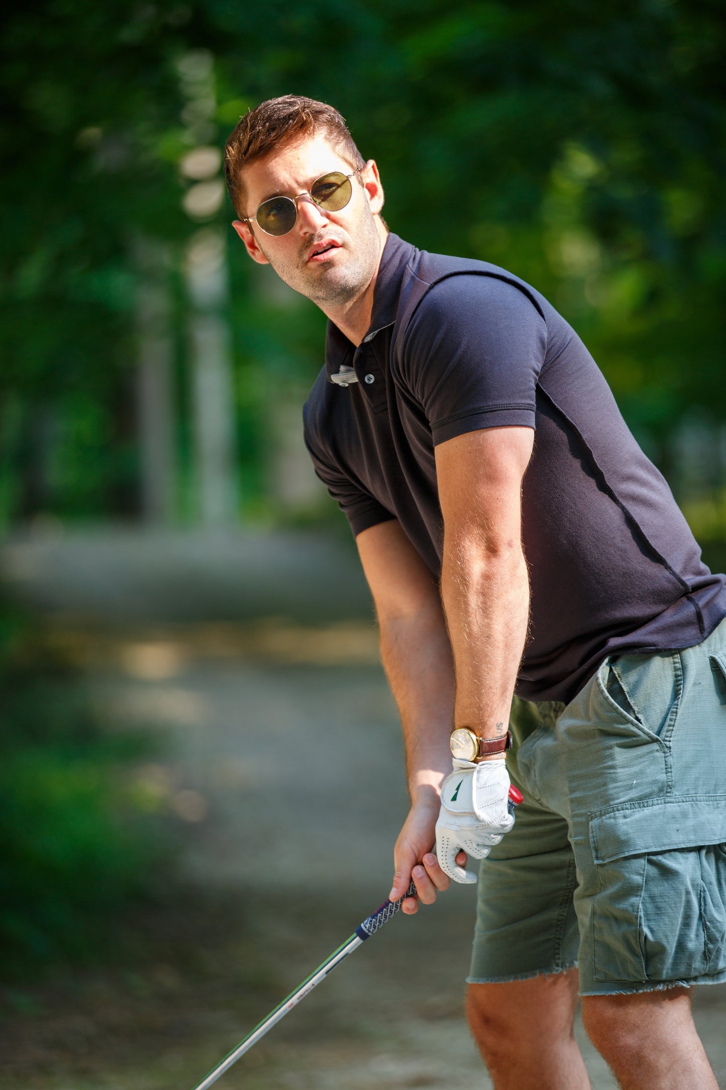 TENCEL FLEECE POLO-COAL