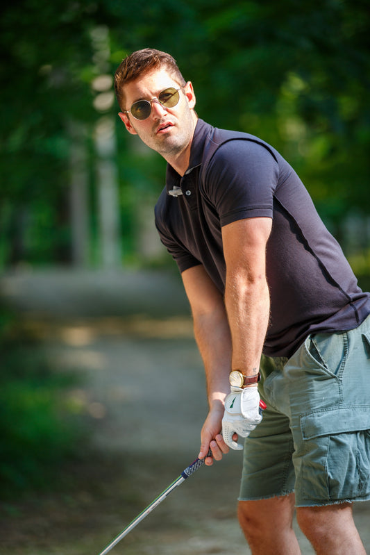 TENCEL FLEECE POLO-COAL