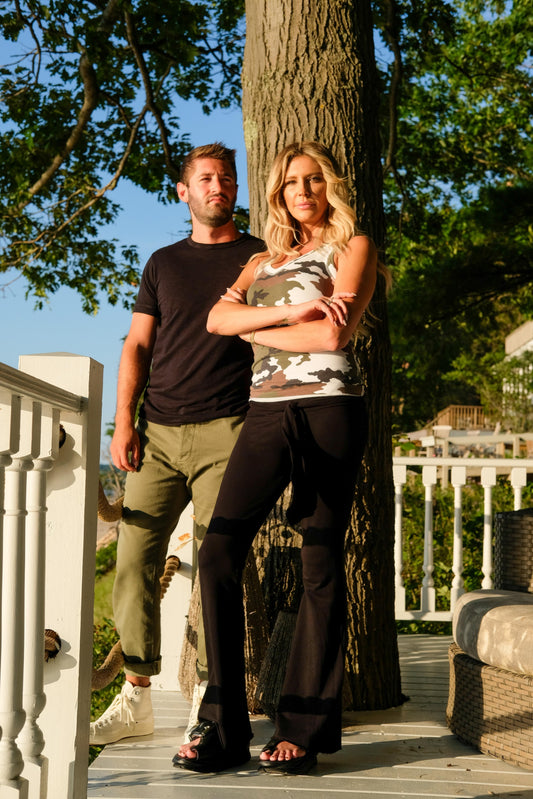 CAMO V NECK TANK - WHITE CAMO