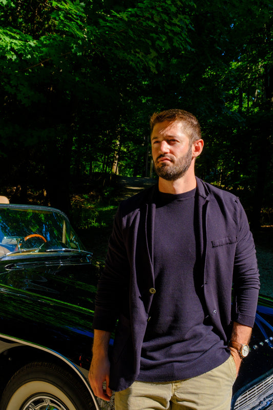 SWEATSHIRT BLAZER - BLACK