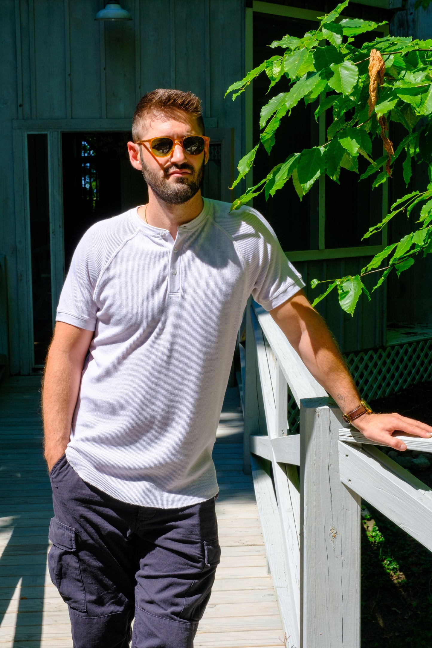 THERMAL HENLEY - ANTIQUE