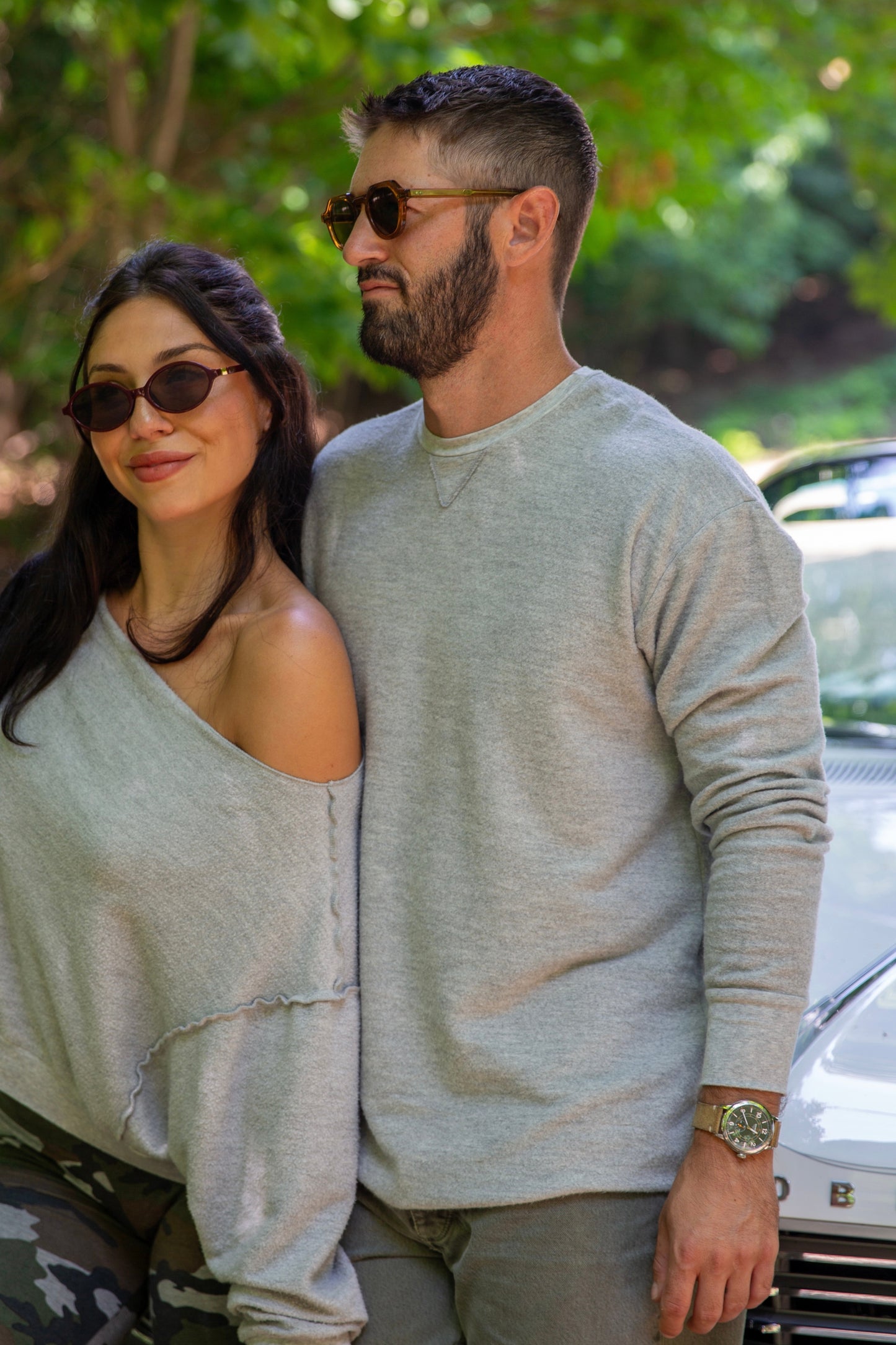 REVERSE FLEECE SWEATSHIRT - HEATHER GREY