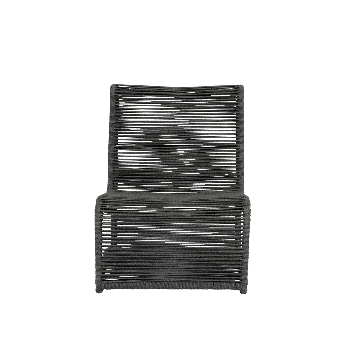 Milano charcoal rope armless club chair