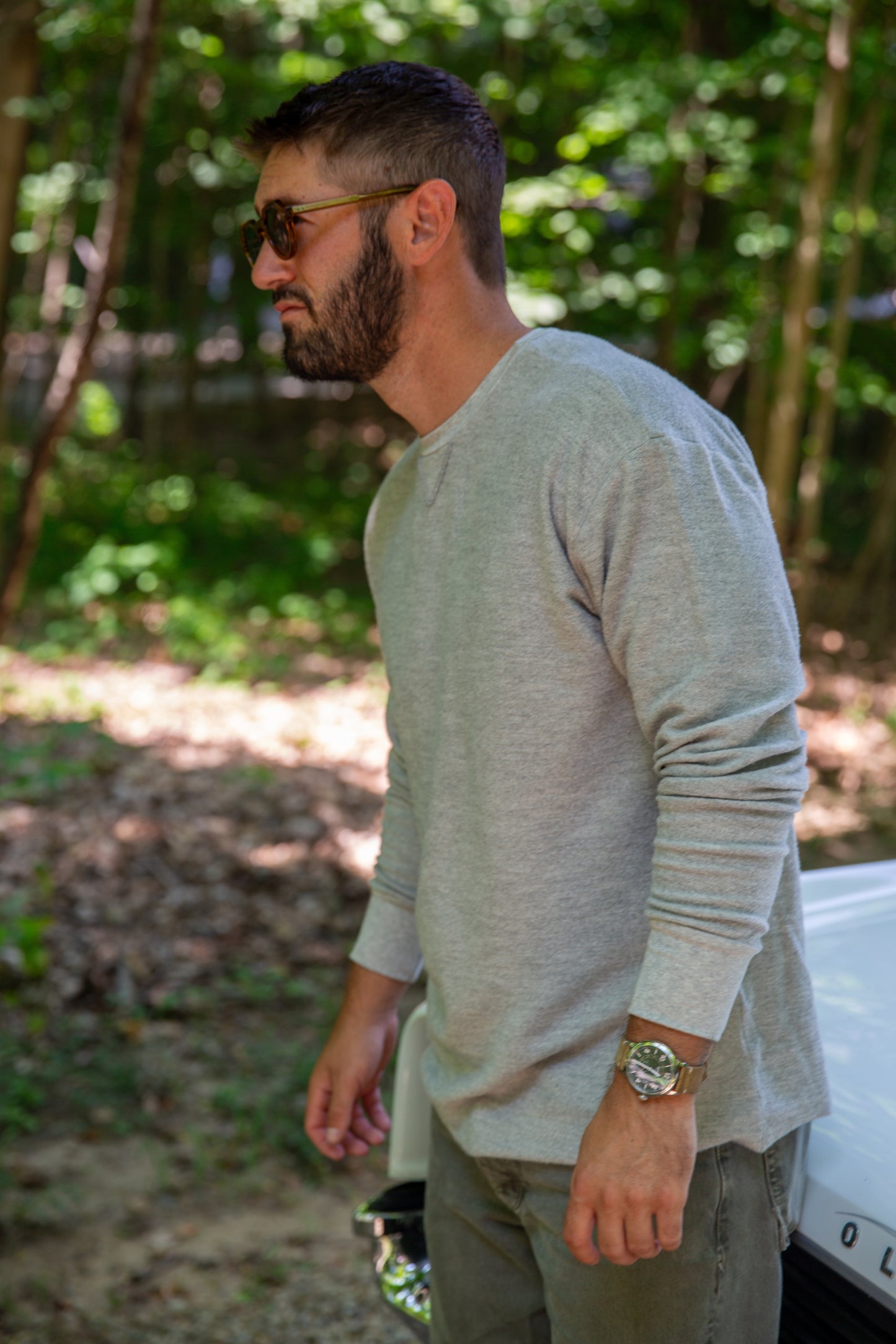 REVERSE FLEECE SWEATSHIRT - HEATHER GREY