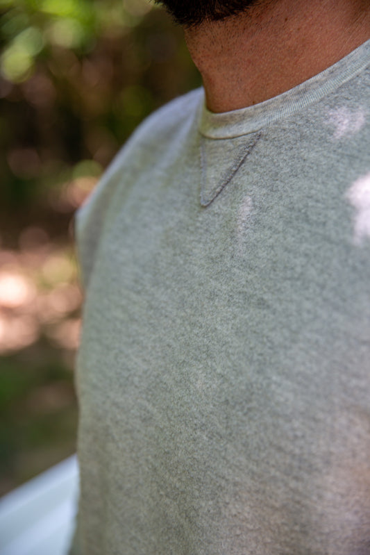 REVERSE FLEECE SWEATSHIRT - HEATHER GREY