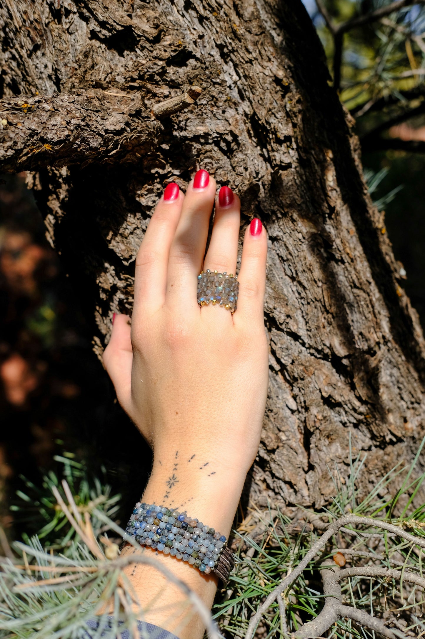 LABRADORITE GOLD RING