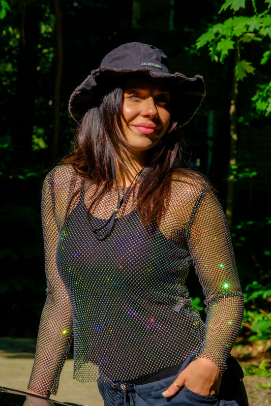 OPDNY CRYSTAL L/S TEE-BLACK