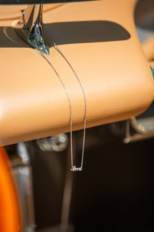 BE LOVED LOVE SCRIPT NECKLACE