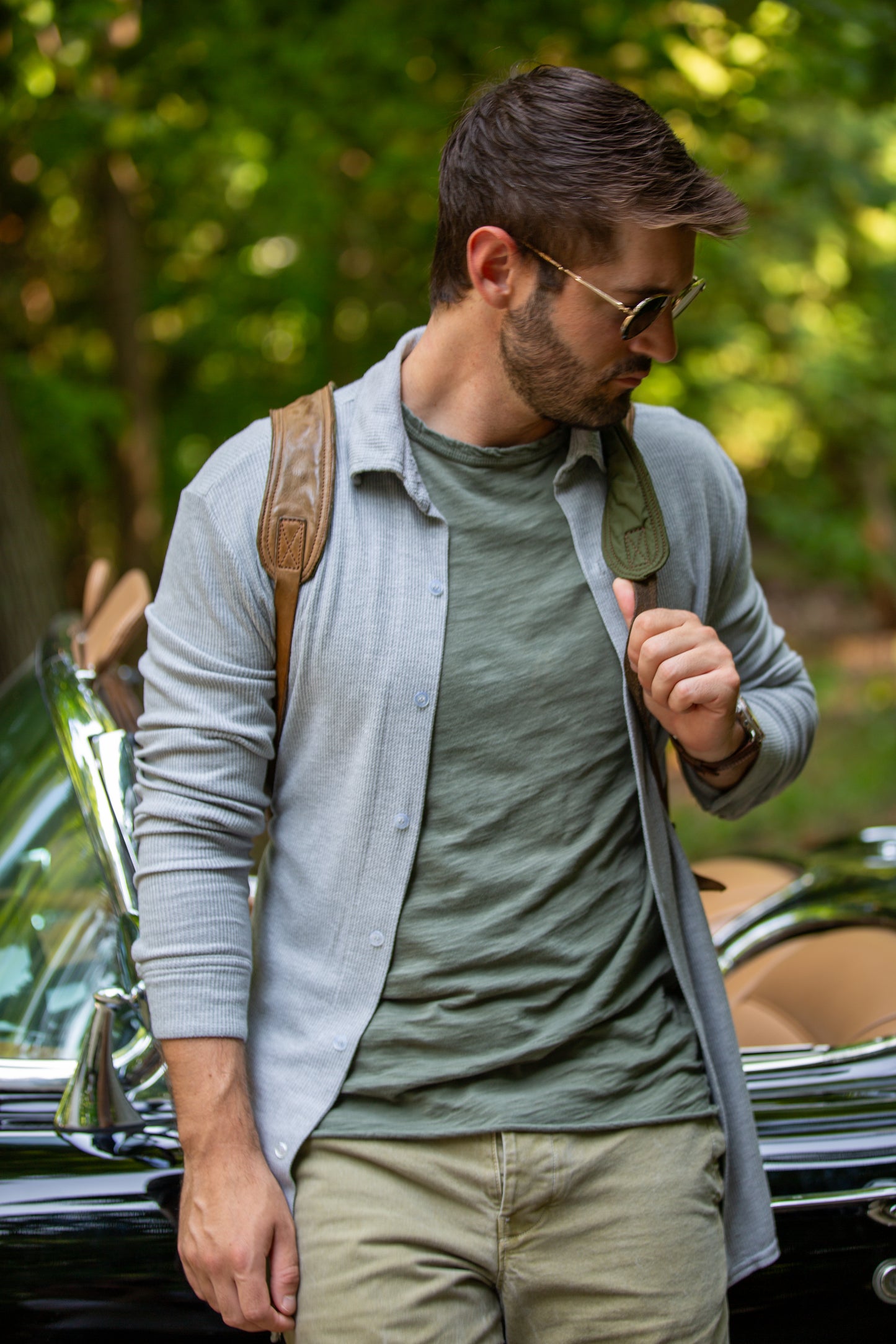 CAMPOMAGGI LEATHER MILITARY BACKPACK