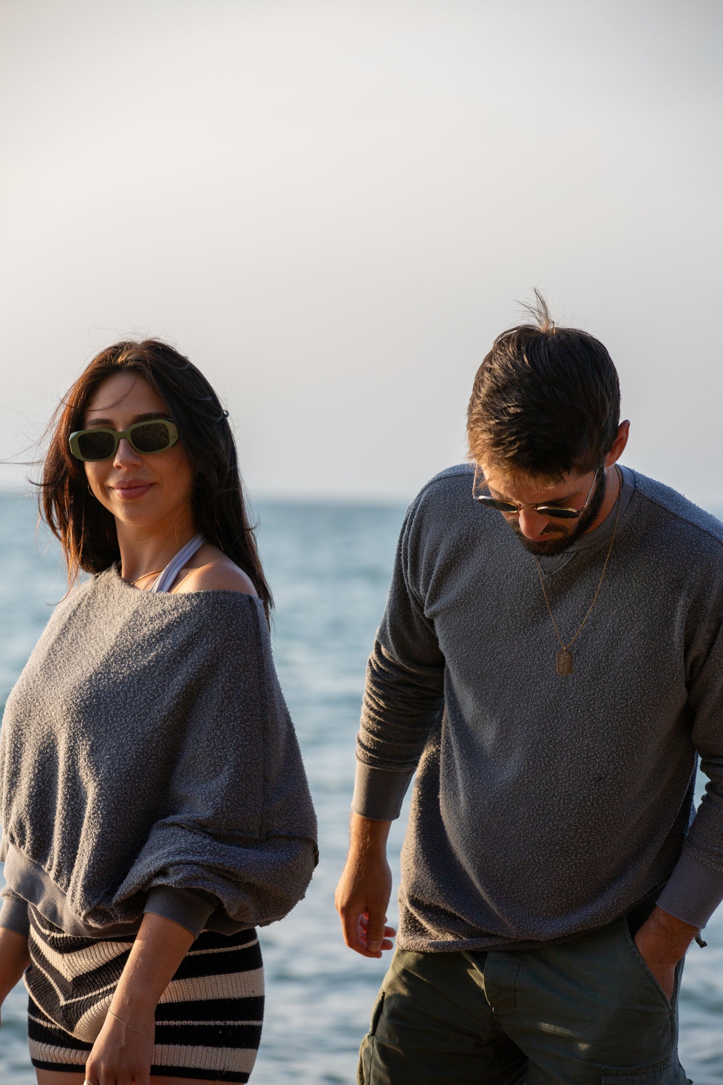 REVERSE FLEECE SWEATSHIRT - CHARCOAL
