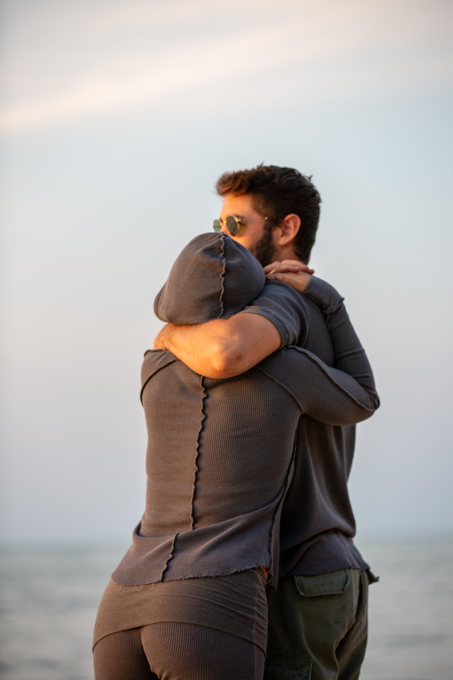 THERMAL ZIP HOODIE-CHARCOAL