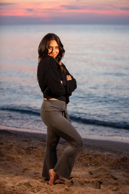 REVERSE FLEECE SWEATSHIRT - BLACK