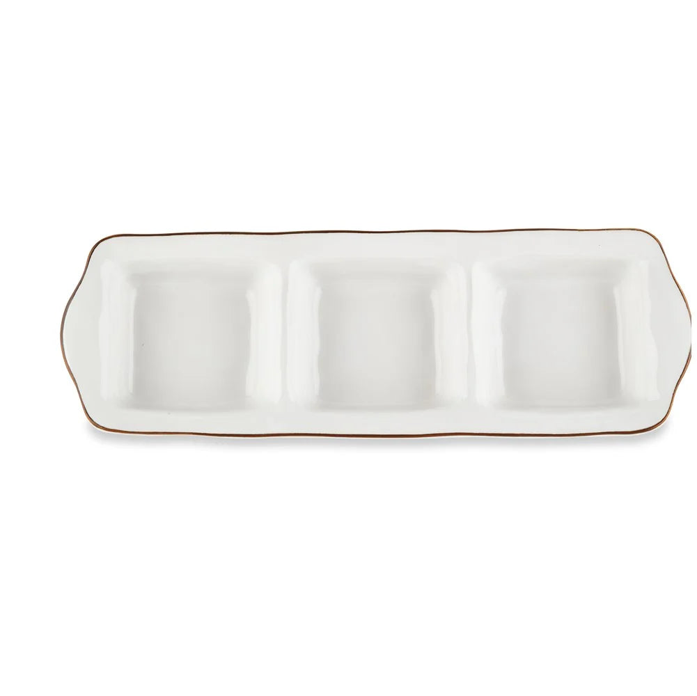 Cantaria Three Part Tray White