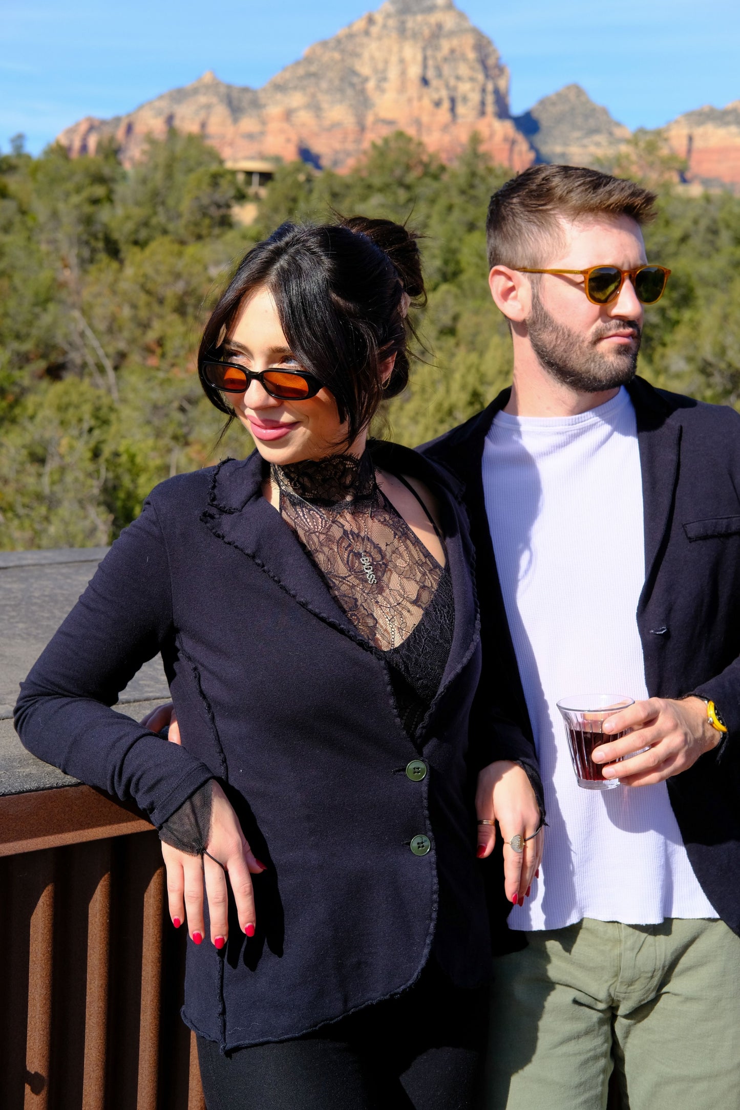 SWEATSHIRT BLAZER - BLACK