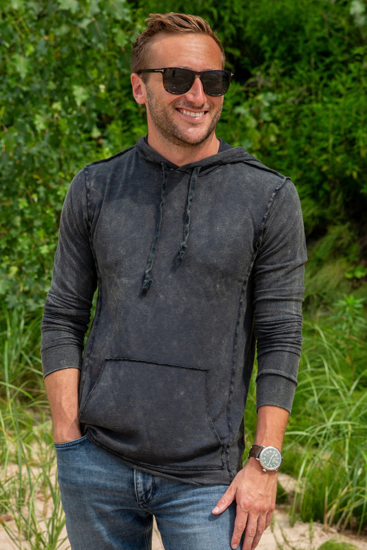 SWEATSHIRT W/ THERMAL HOOD -VINTAGE ARMY