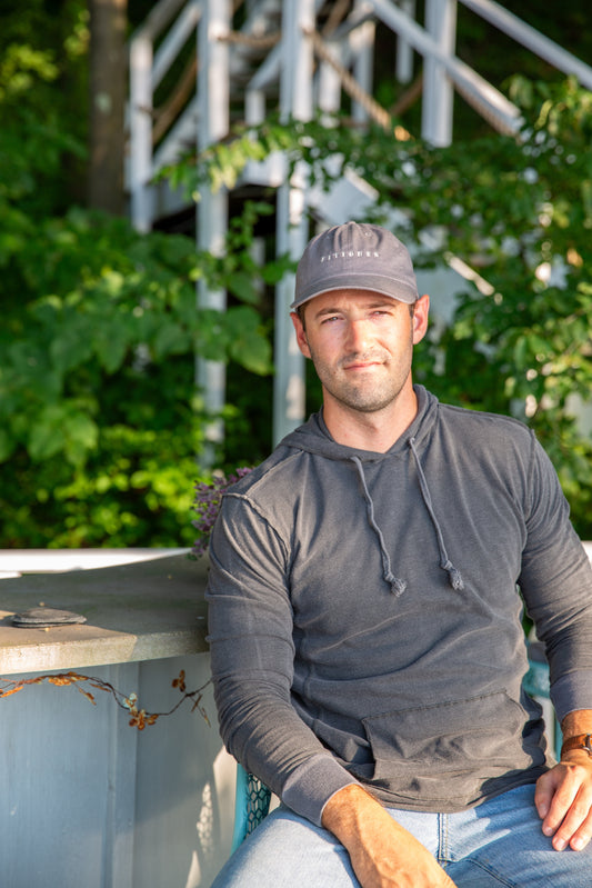 COTTON SLUB HOODIE-CHARCOAL