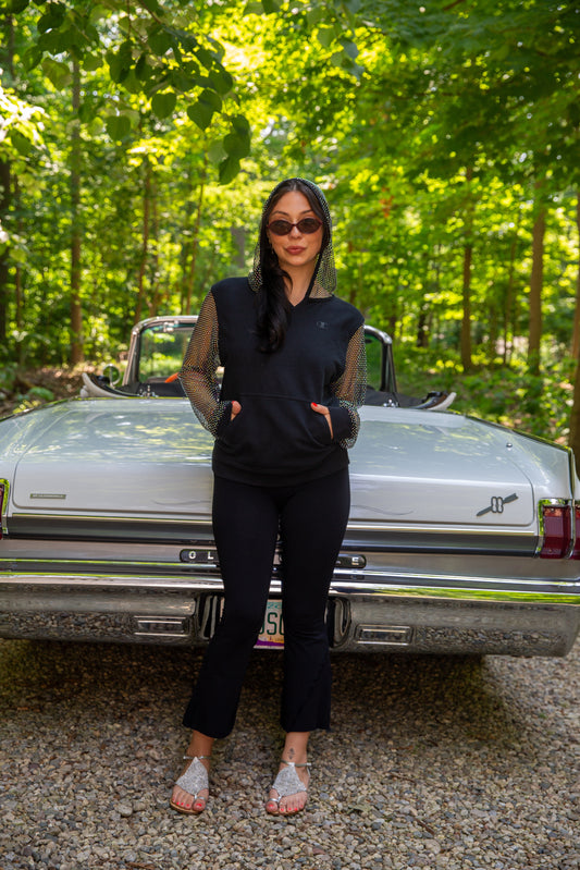 CROP BOOTLEG PANT - BLACK