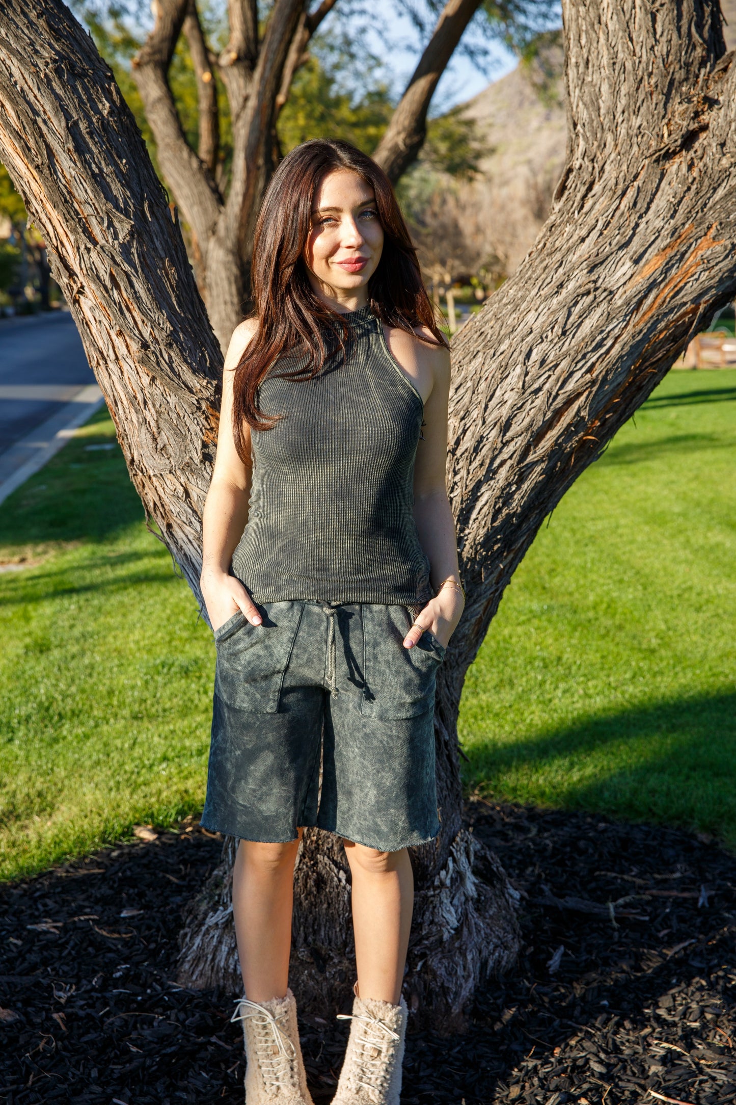 LONG SWEAT SHORT - VINTAGE MILITARY