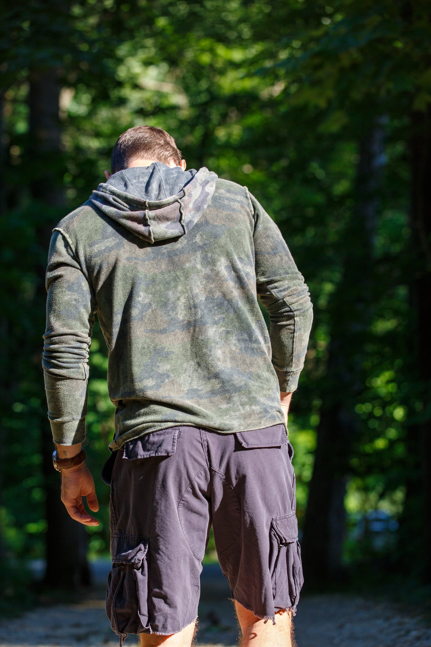 HOODED CAMO SWEATSHIRT - VINTAGE ARMY