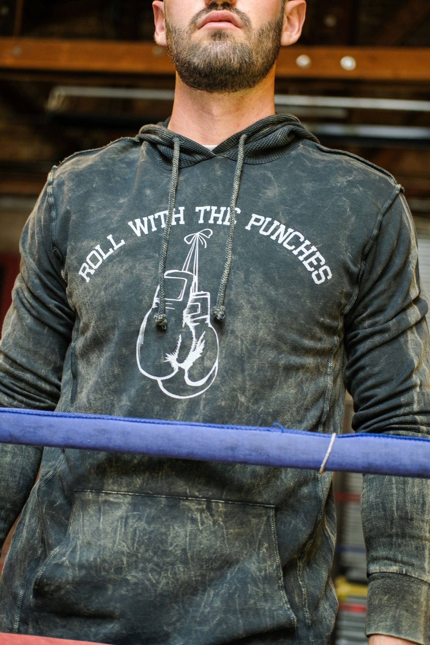 ROLL W/ THE PUNCHES SWEATSHIRT - VINTAGE ARMY