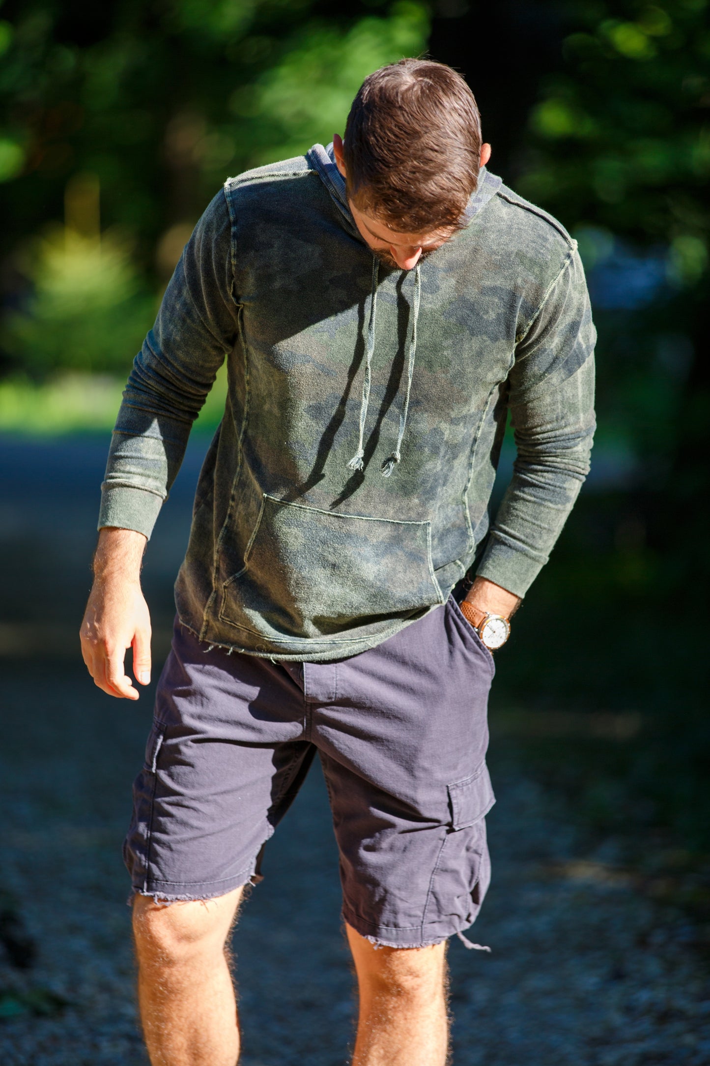 HOODED CAMO SWEATSHIRT - VINTAGE ARMY