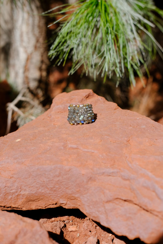LABRADORITE GOLD RING