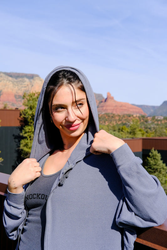 OVERSIZED ZIP SWEATSHIRT - CHARCOAL