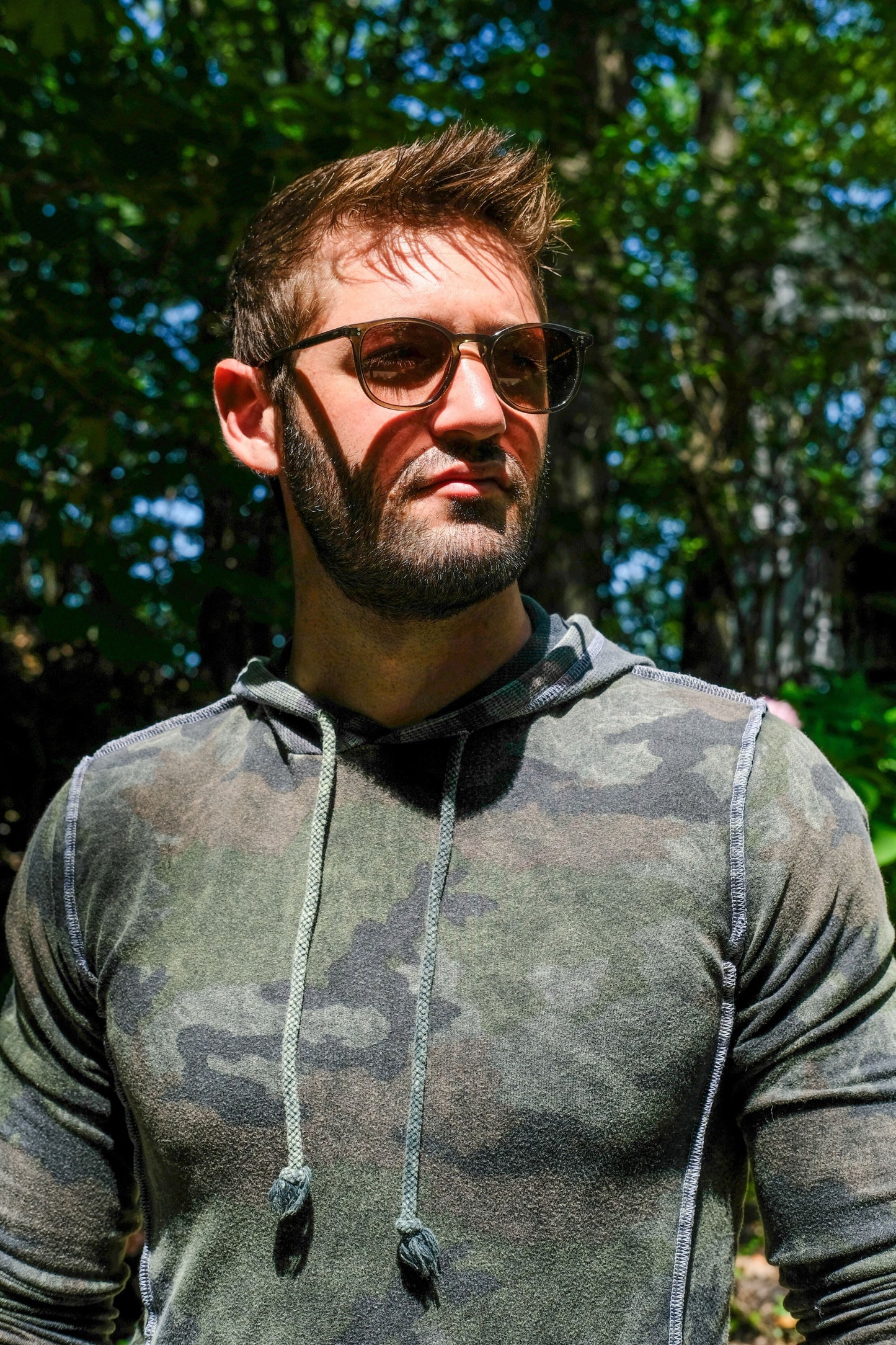 HOODED CAMO SWEATSHIRT - VINTAGE ARMY