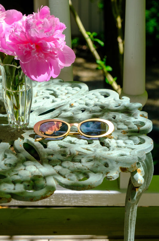 LYRIC LEIGH SUNGLASSES-GOLD MIRROR