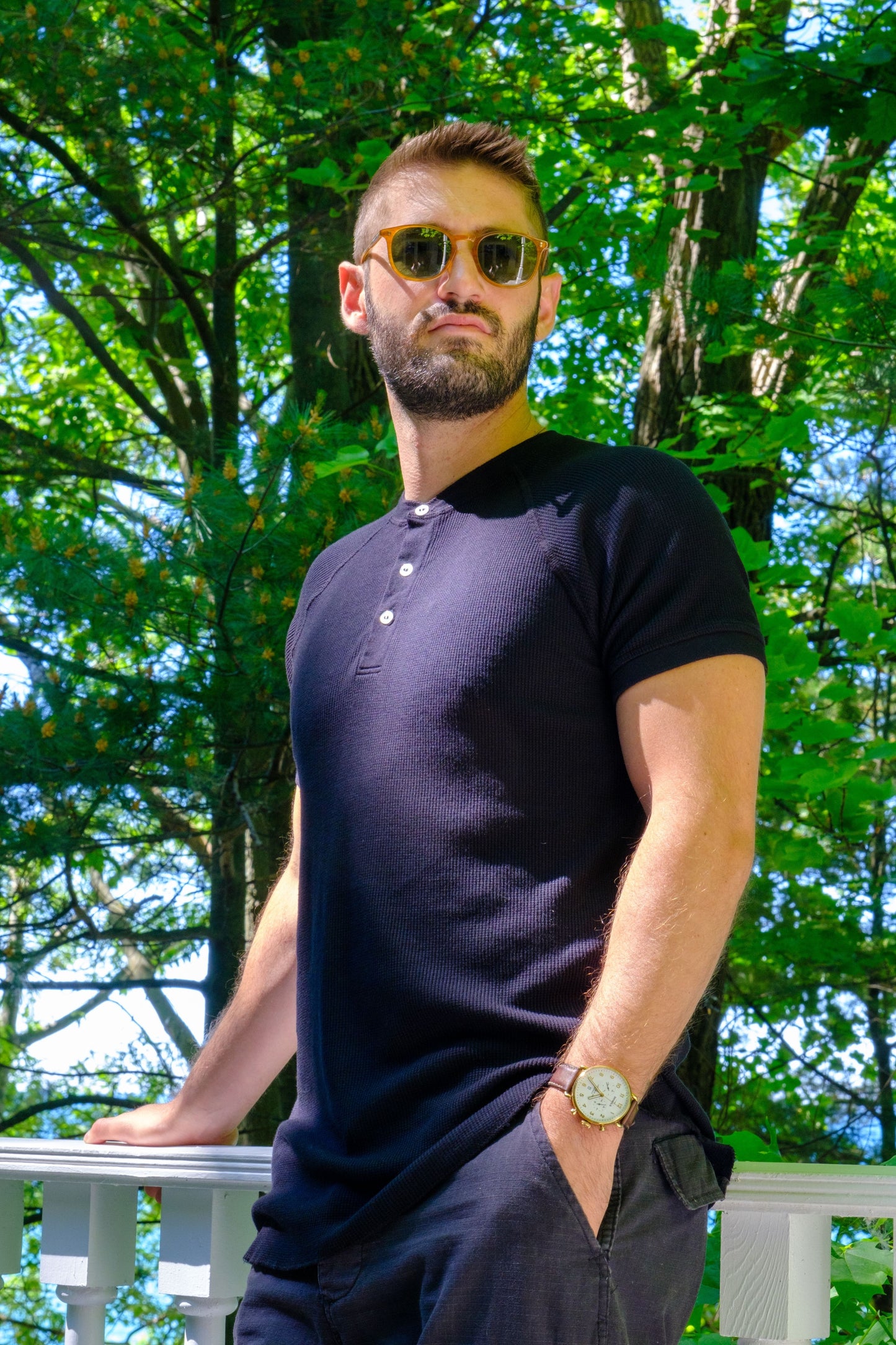 THERMAL HENLEY - BLACK