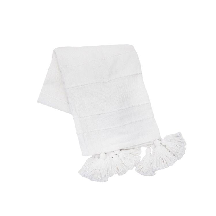 Barton White Throw