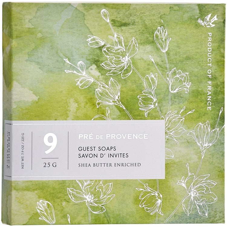 PRE DE PROVENCE GIFT 25G SOAPS X 9 PK - GREEN
