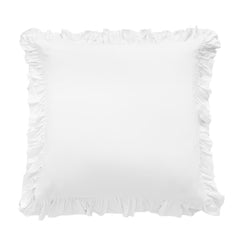 WASHED LINEN RUFFLED EURO SHAM