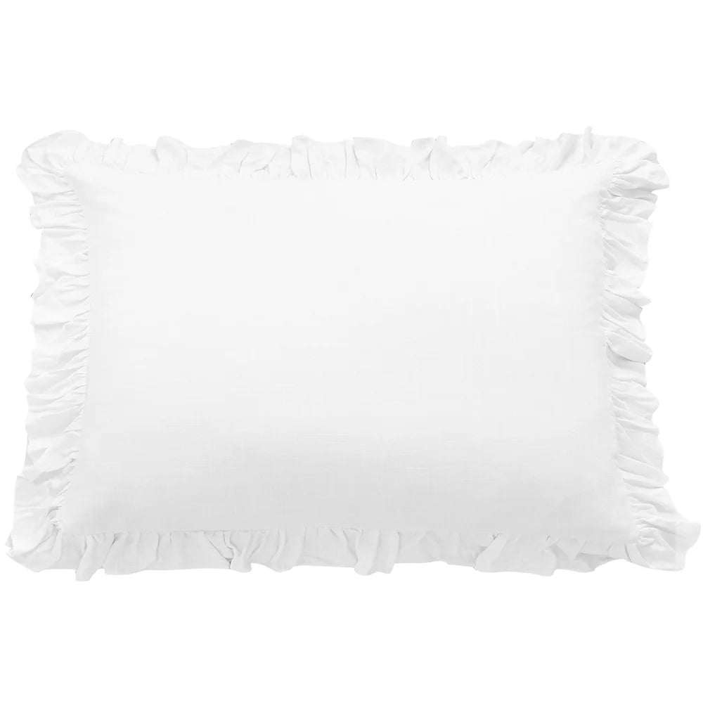 LINEN RUFFLED DUTCH EURO PILLOW