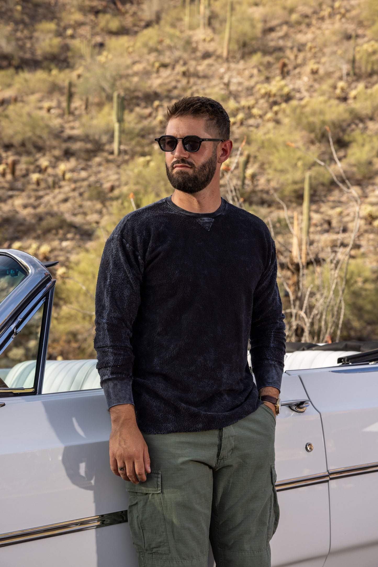 REVERSE FLEECE SWEATSHIRT - VIN BLACK