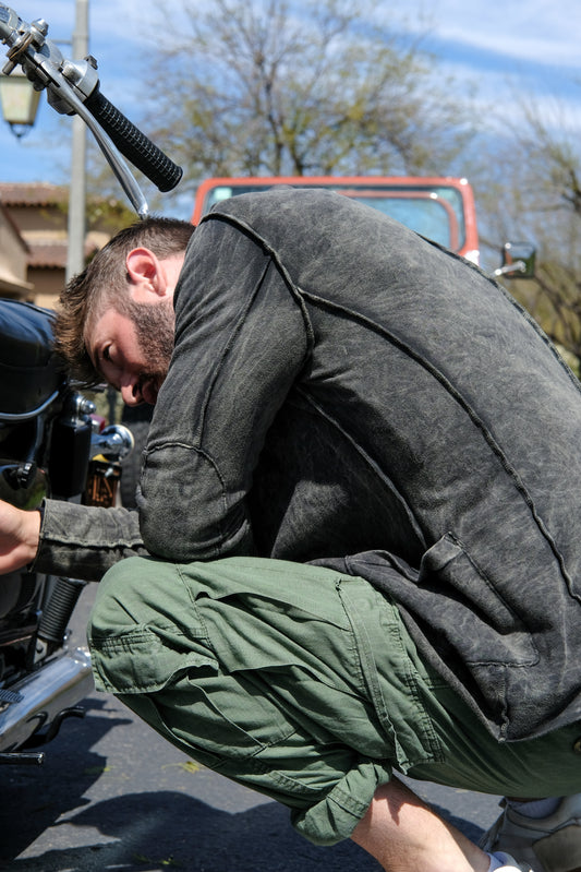 SWEATSHIRT BLAZER - VINTAGE ARMY
