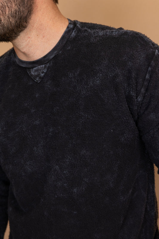 REVERSE FLEECE SWEATSHIRT - VIN BLACK