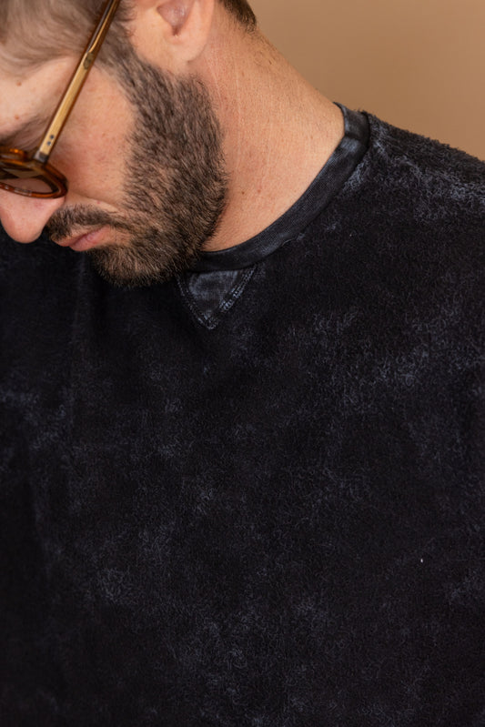 REVERSE FLEECE SWEATSHIRT - VIN BLACK
