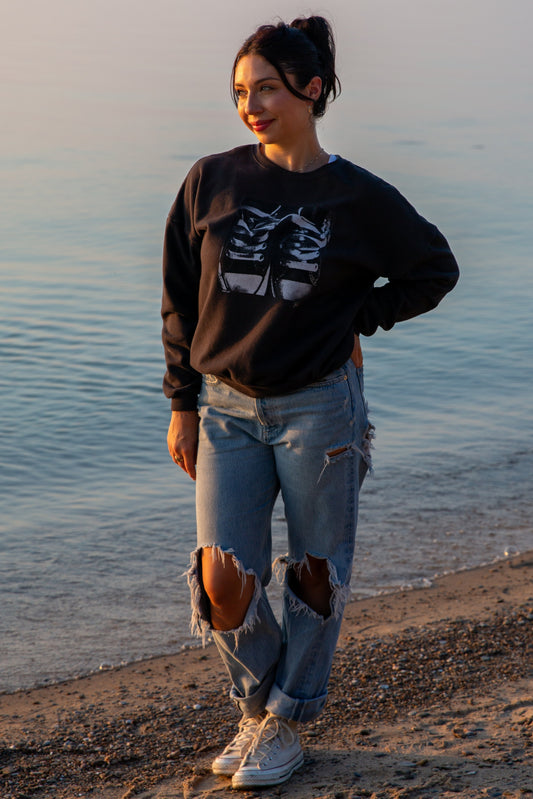 CPRESS TIED UP SWEATSHIRT-BLACK