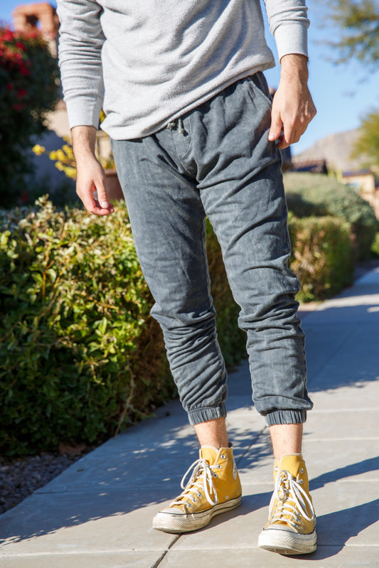 FRENCH TERRY JOGGER - VINTAGE ARMY