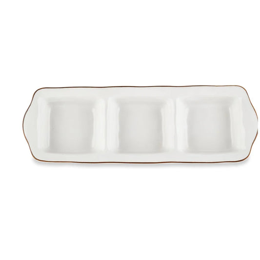 Cantaria Three Part Tray White