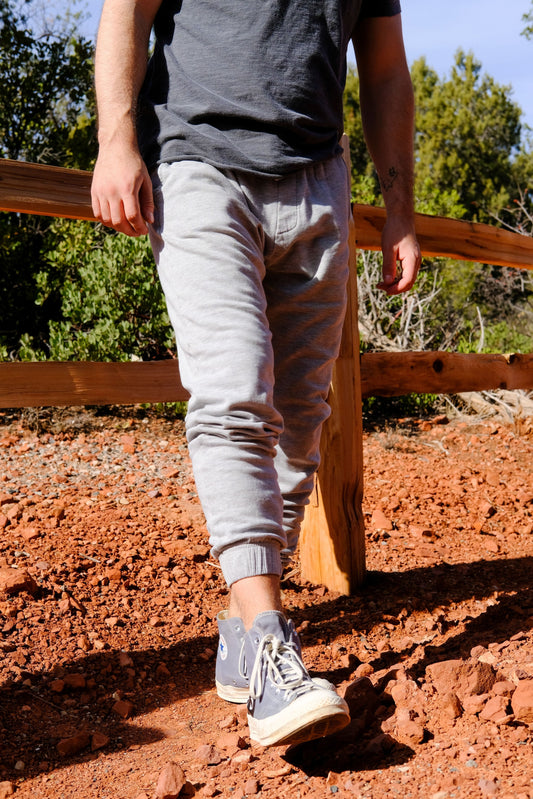 FLEECE JOGGER - HEATHER GREY