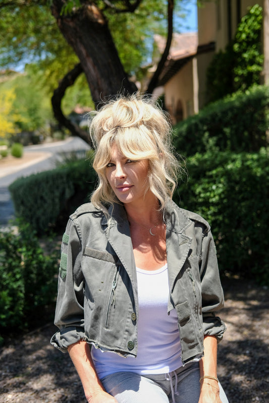 VINTAGE FRENCH 1960'S JACKET - ARMY