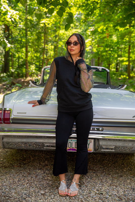 CROP BOOTLEG PANT - BLACK