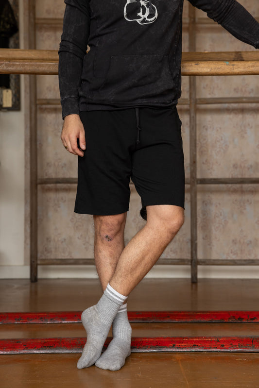 OLD SCHOOL FLEECE SHORT -BLACK